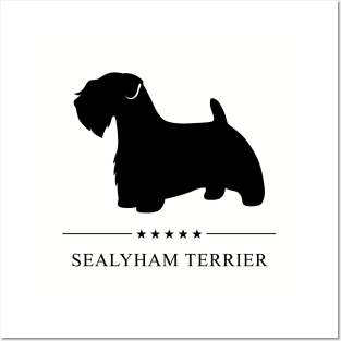 Sealyham Terrier Black Silhouette Posters and Art